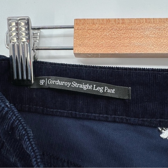 Talbots CORDUROY STRAIGHT LEG PANTS in Novelty POLAR BEAR EMBROIDERED Size 8P - Picture 6 of 12